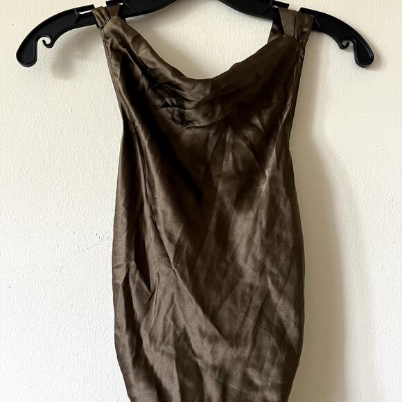 Reformation Anaiis Silk Maxi Dress Gown Morel Cafe Wedding Event Party size 8 C0 - Picture 7 of 11